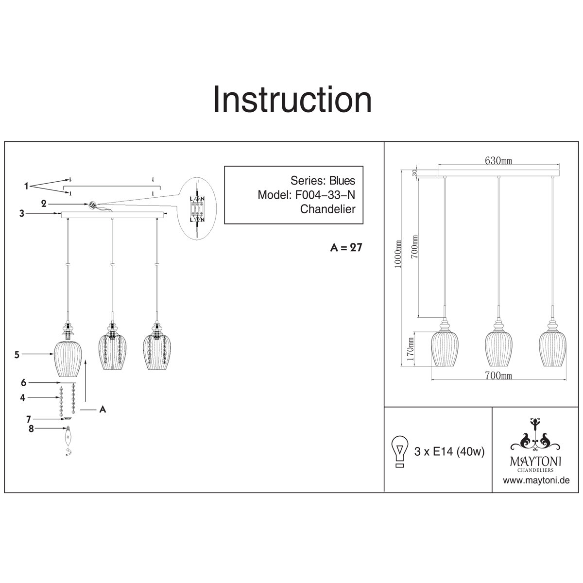 Fairmont Park Crossman 3Light Kitchen Island Pendant & Reviews